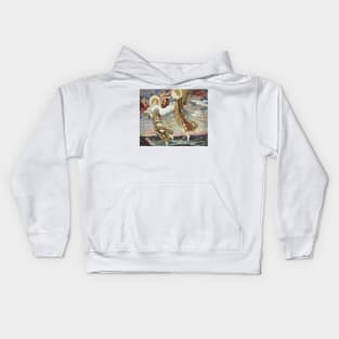 Saint Bride carried by angels, John Duncan 1913 Kids Hoodie